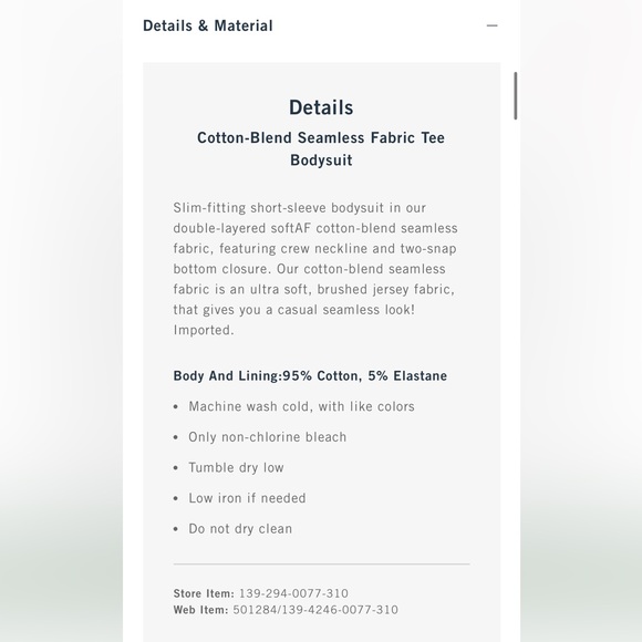 Cotton-Blend Seamless Fabric Tee Bodysuit - Picture 2 of 2